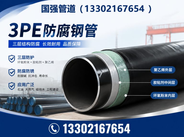 天津3PE防腐钢管展示图